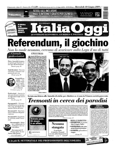 Italia oggi : quotidiano di economia finanza e politica